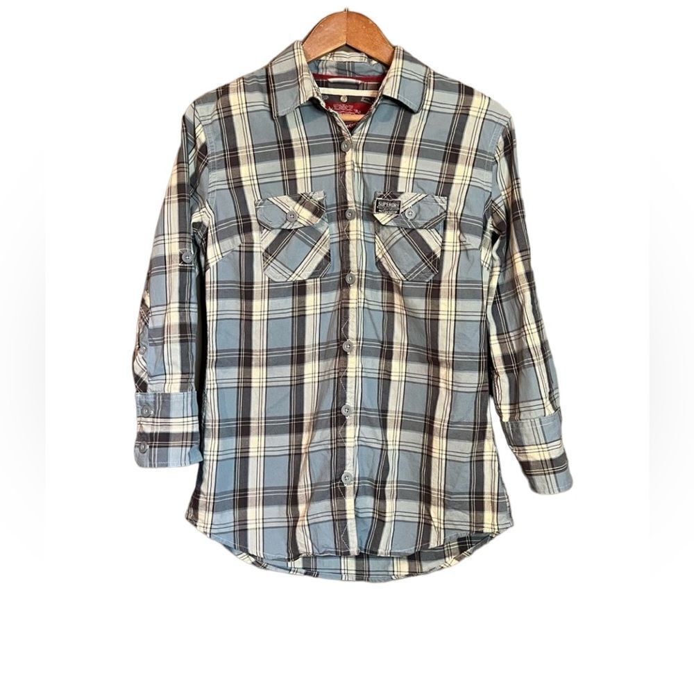 3 for $30! Super dry plaid shirt. Size large.